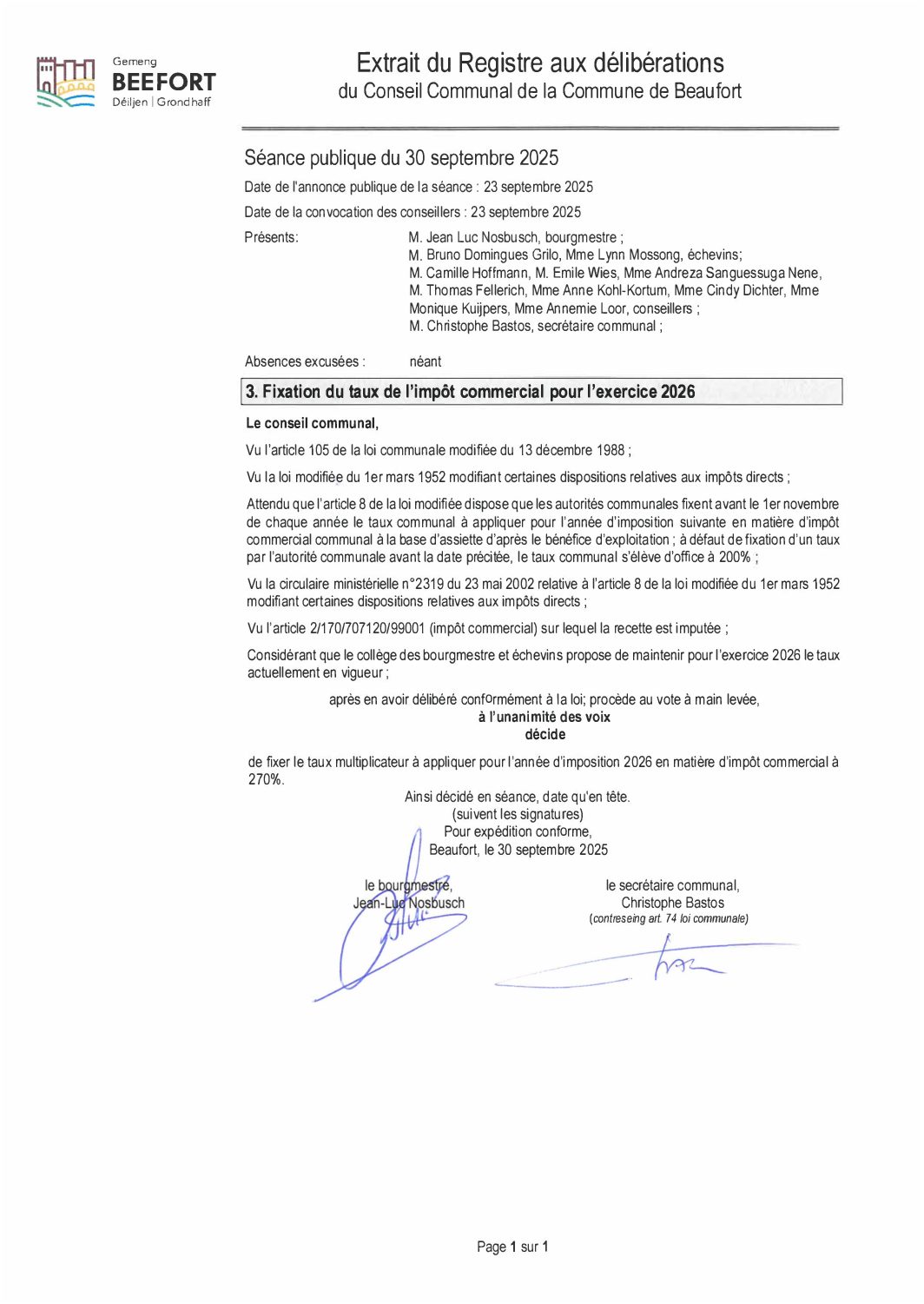 Impôt commercial 2026