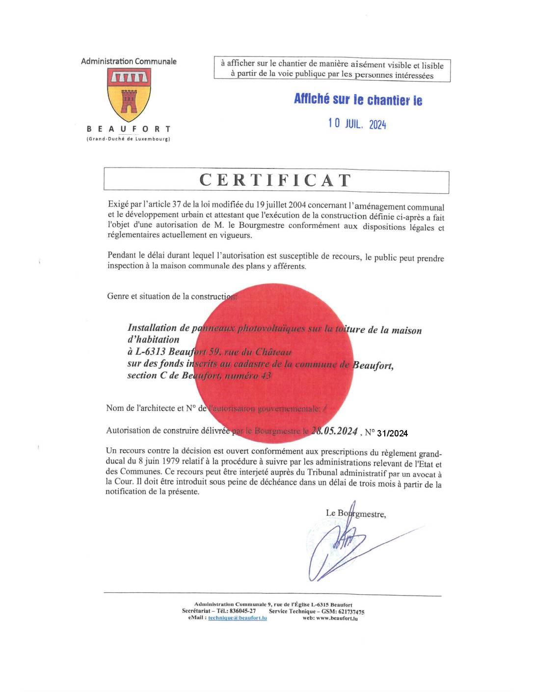 Certificat 31-2024