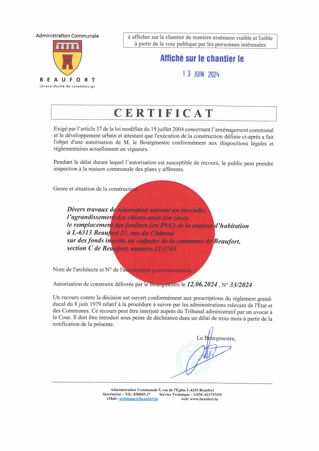 Certificat 33-2024