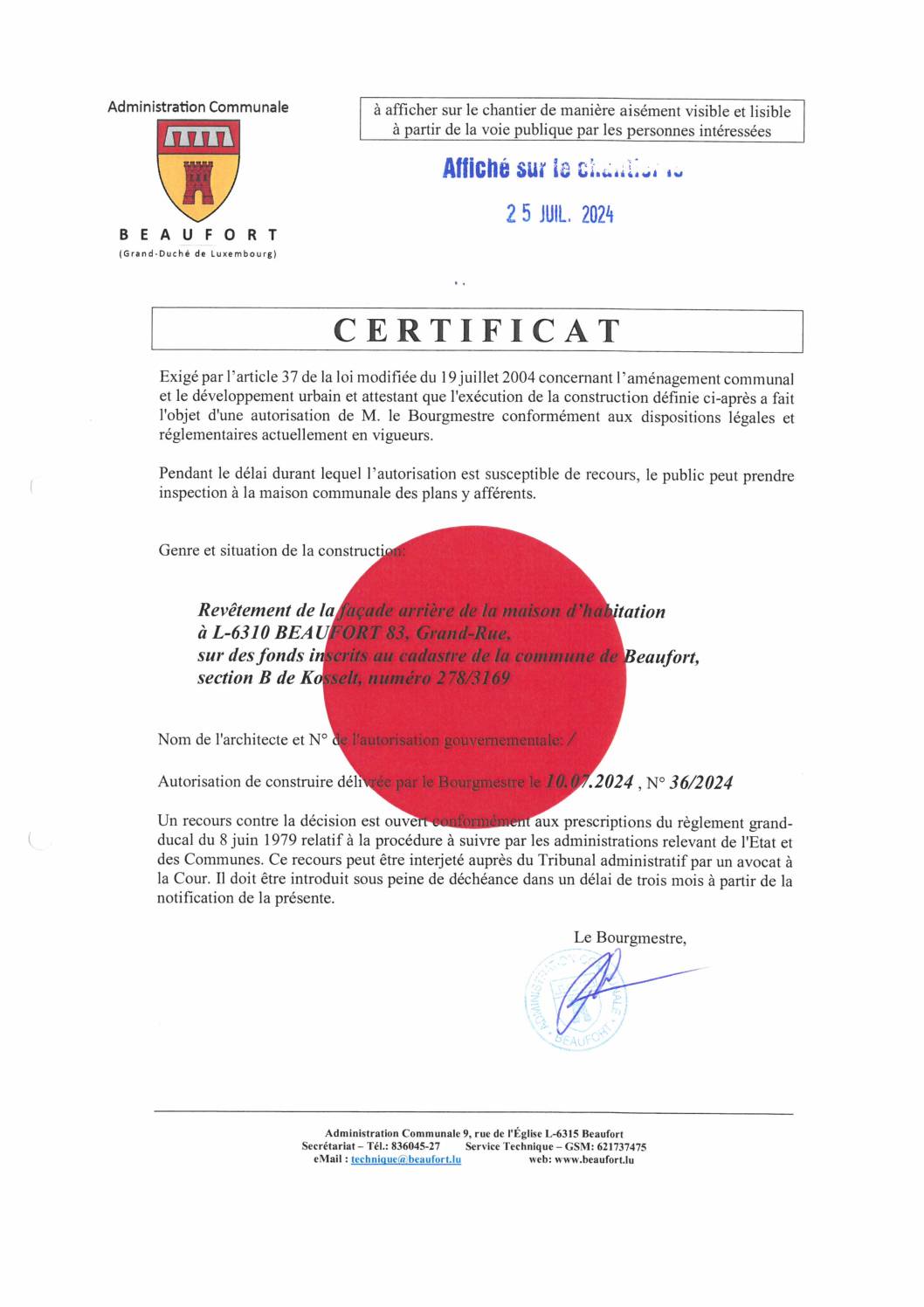 Certificat 36-2024