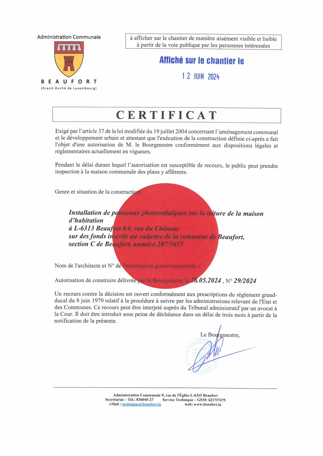 Certificat 29-2024