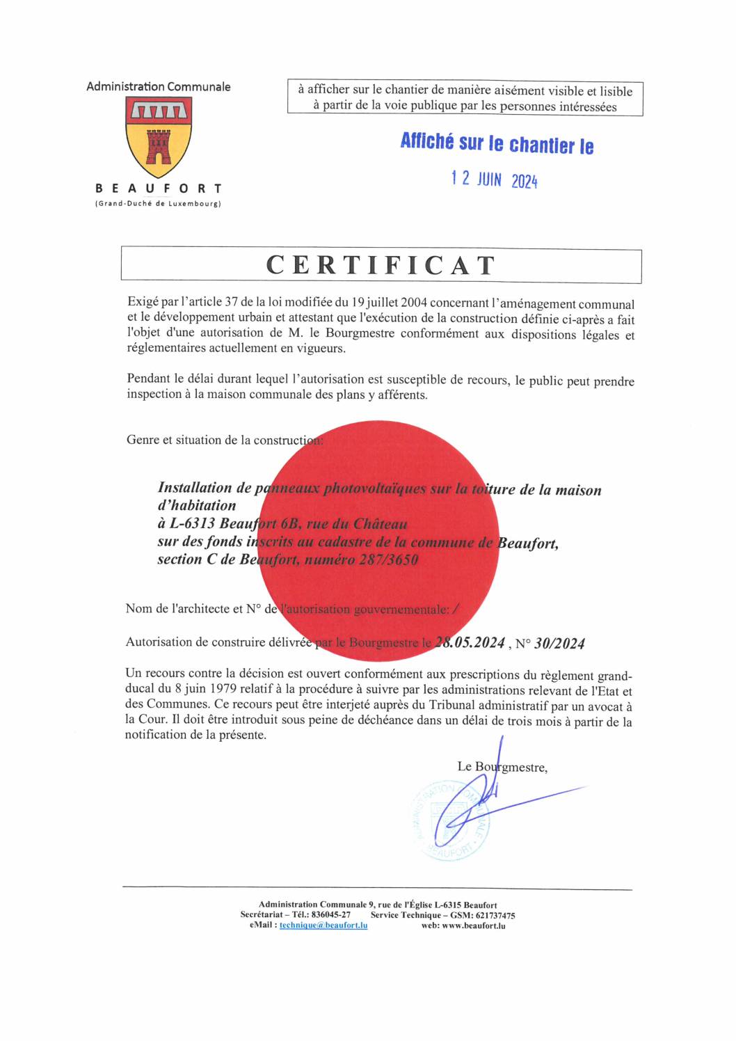 Certificat 30-2024