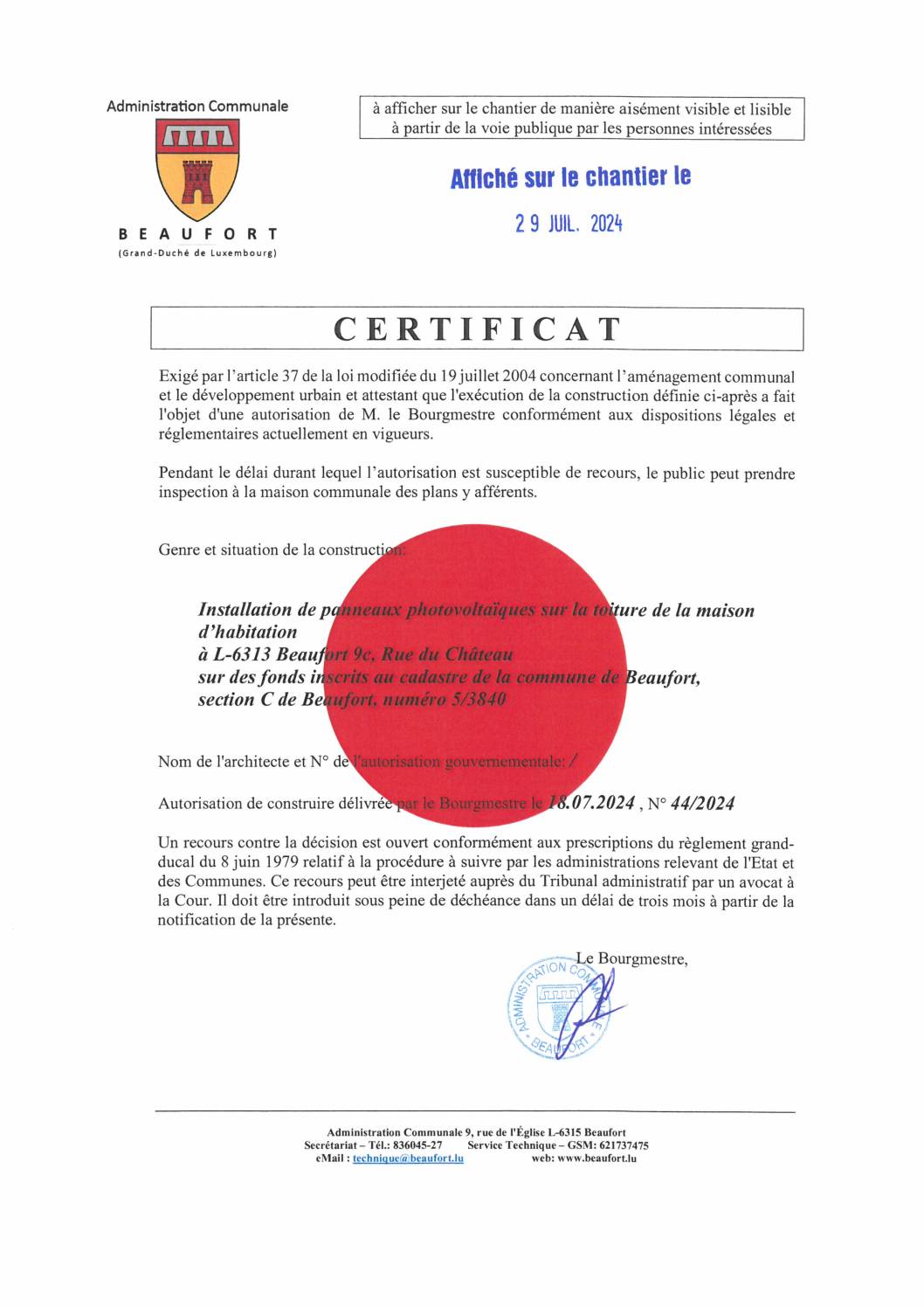 Certificat 44-2024