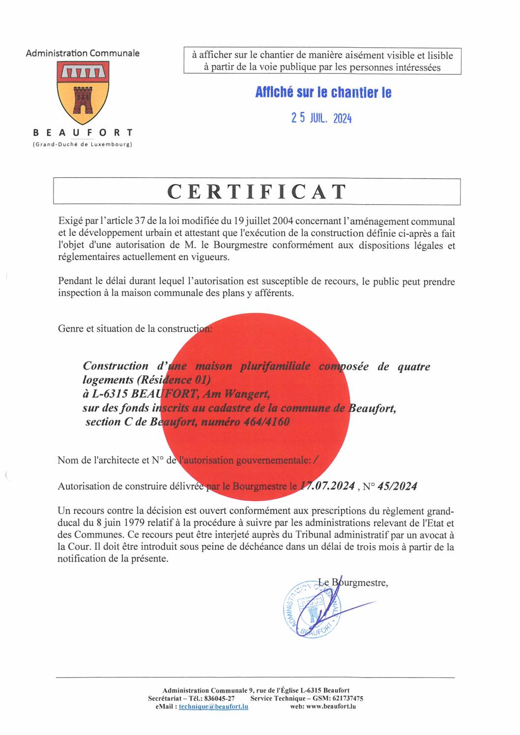 Certificat 45-2024