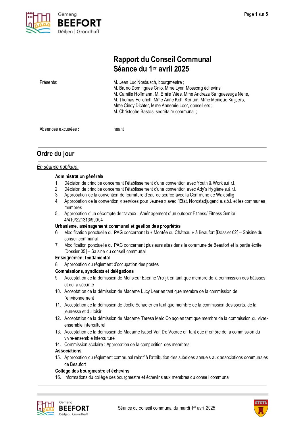 Rapport (F) 01.04.2025