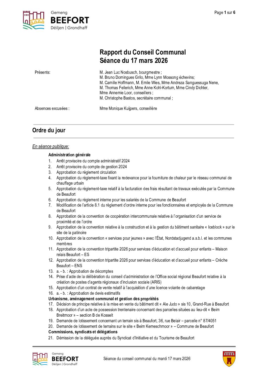 Rapport (F) 17.03.2026