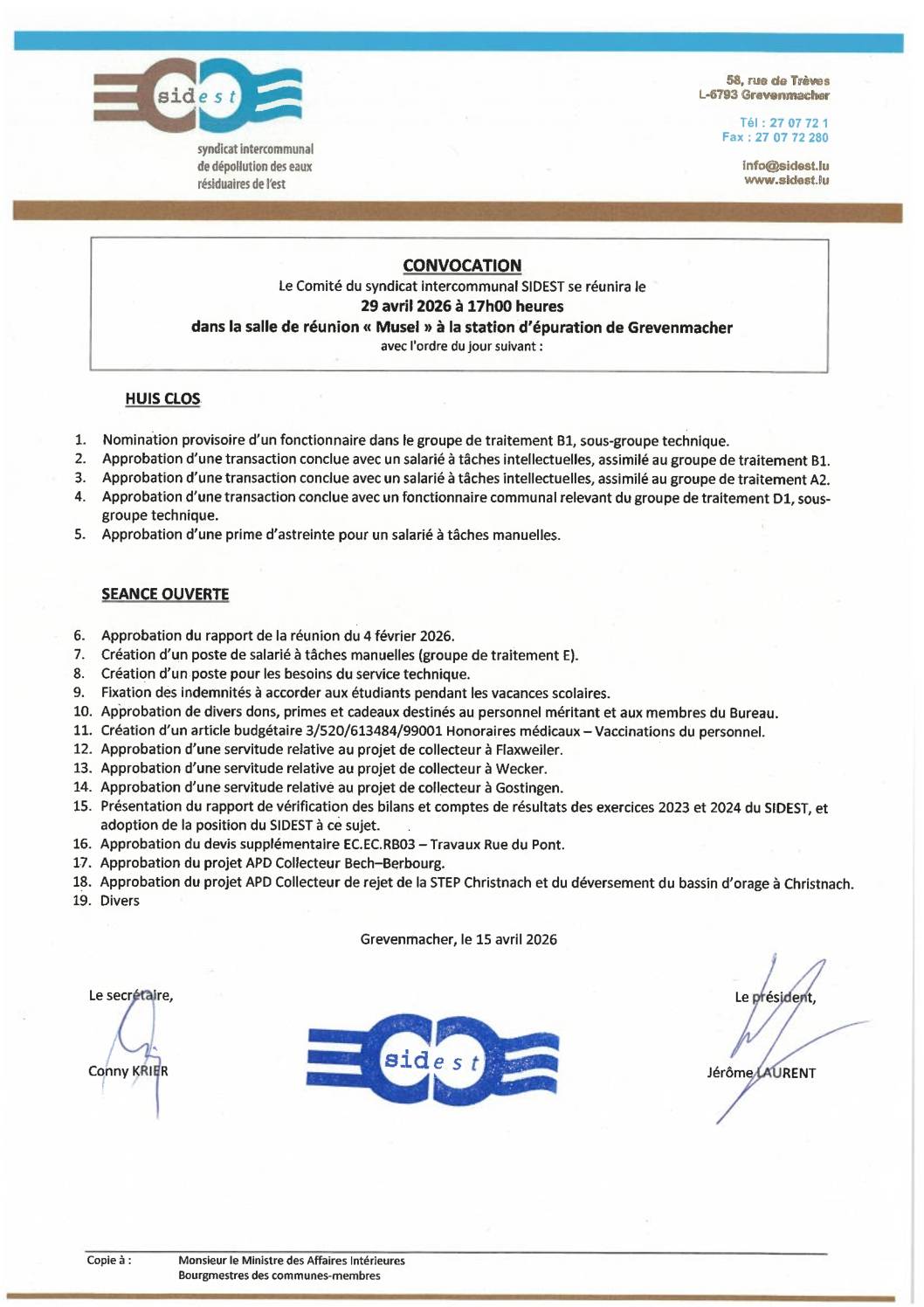 Sidest: Convocation 29.04.2026