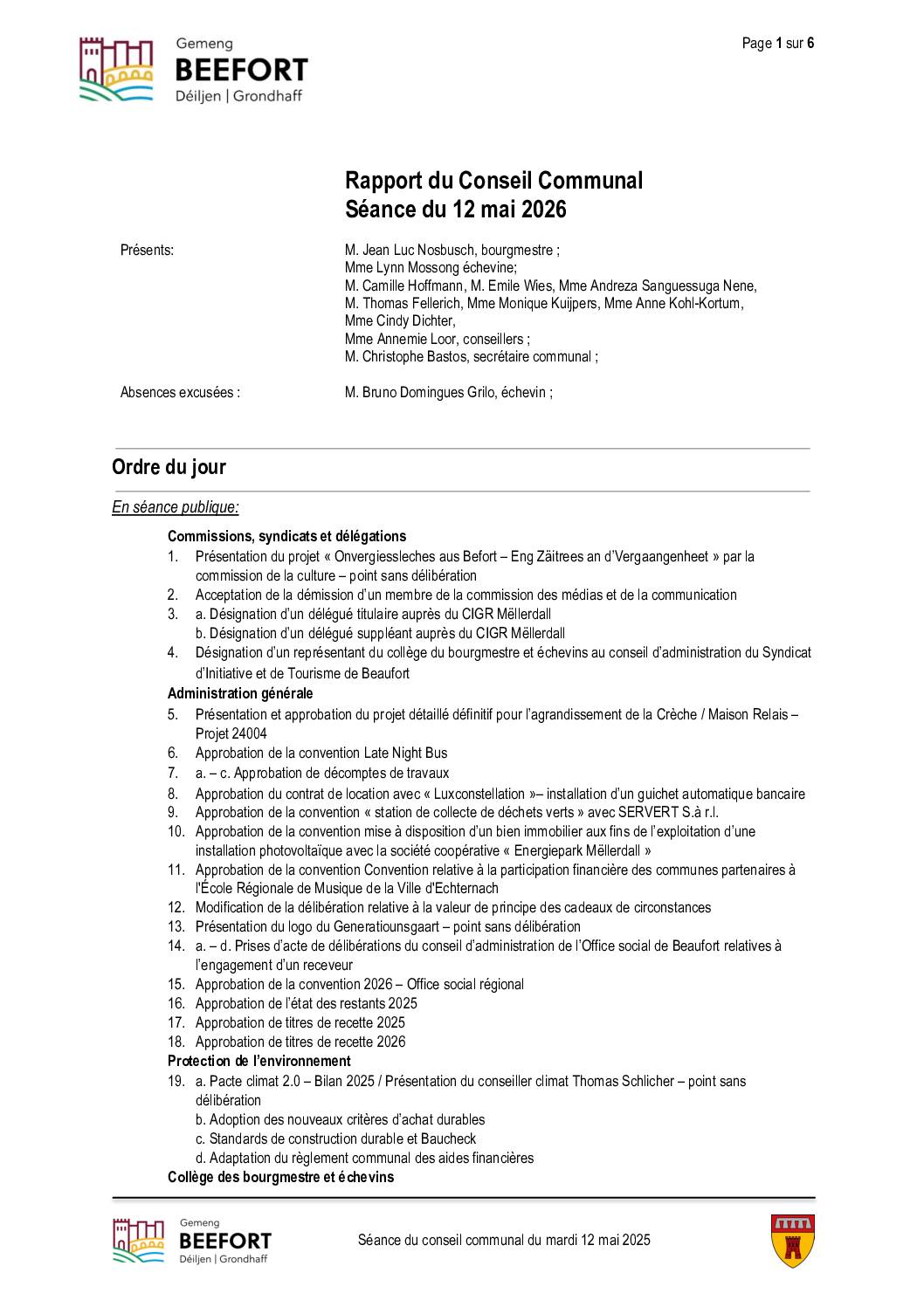 Rapport (F) 12.05.2026