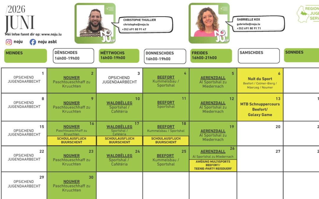 Nordstadjugend – Agenda Juni 2026