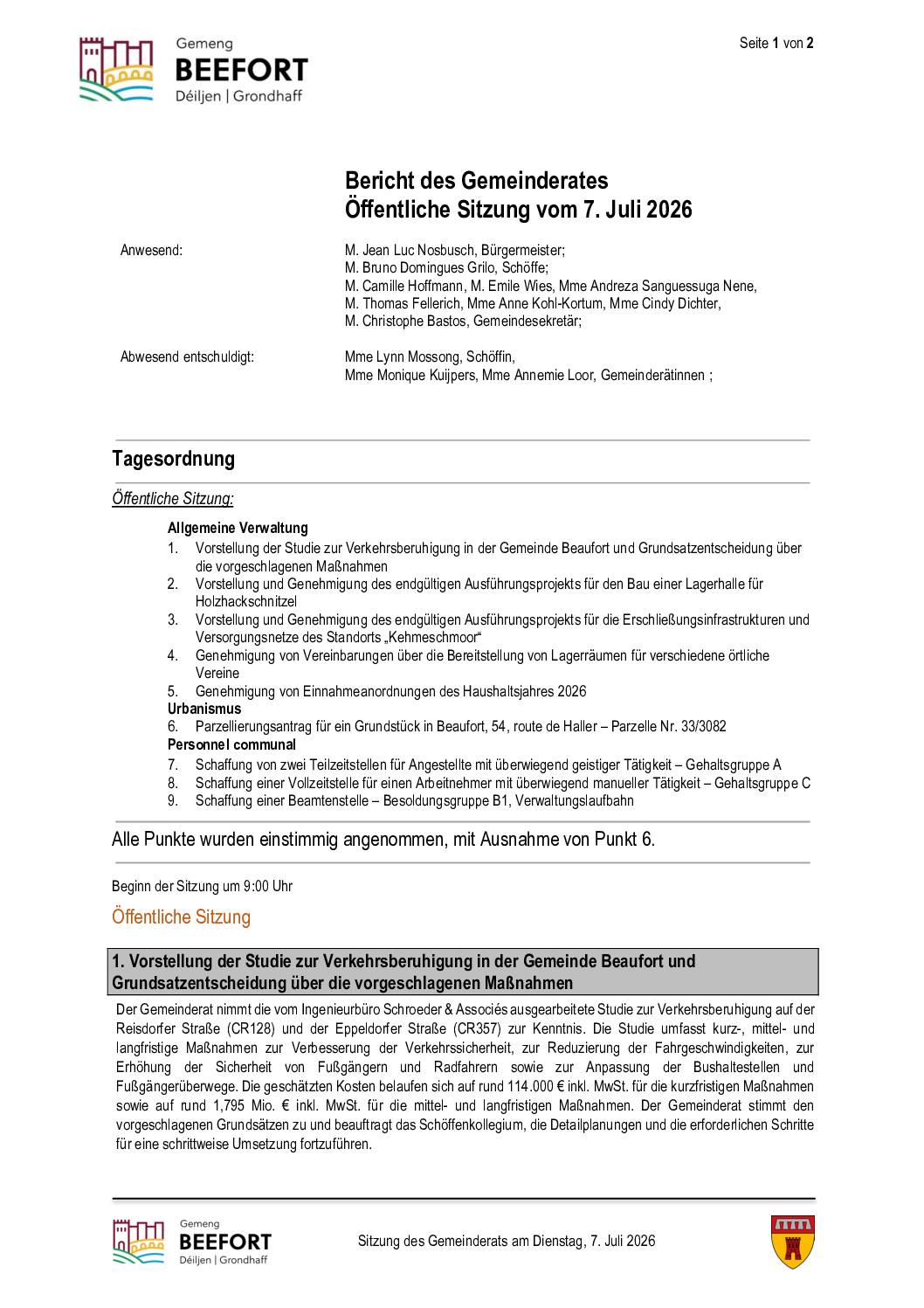 Bericht (D) 07.07.2026