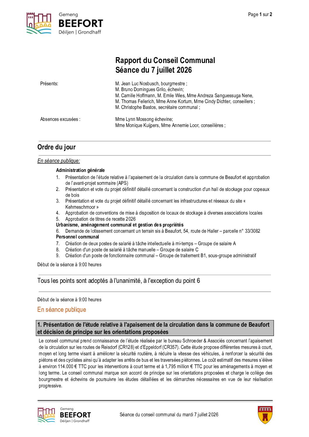Rapport (F) 07.07.2026