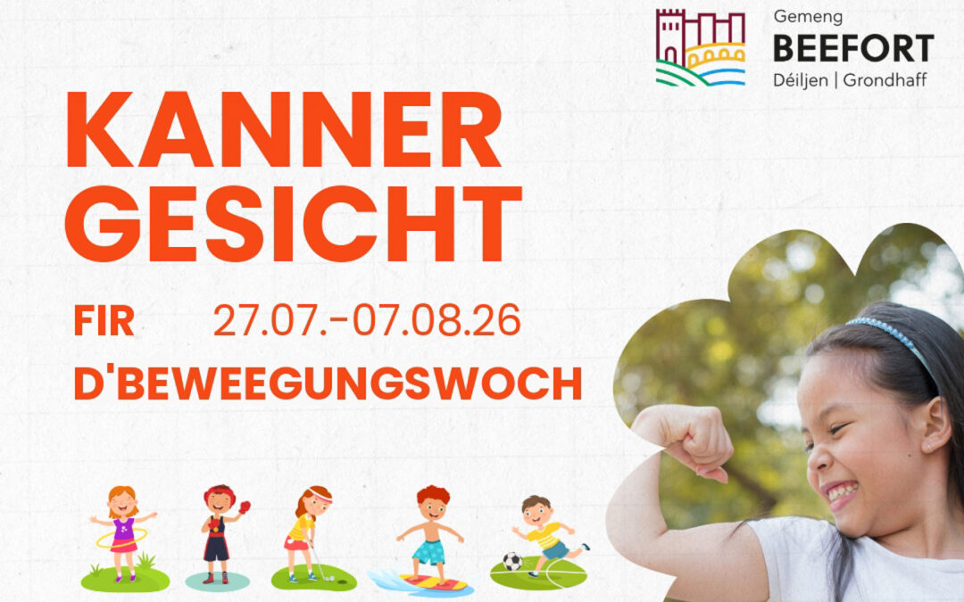 Kanner fir d&rsquo;Beweegungswoch gesicht